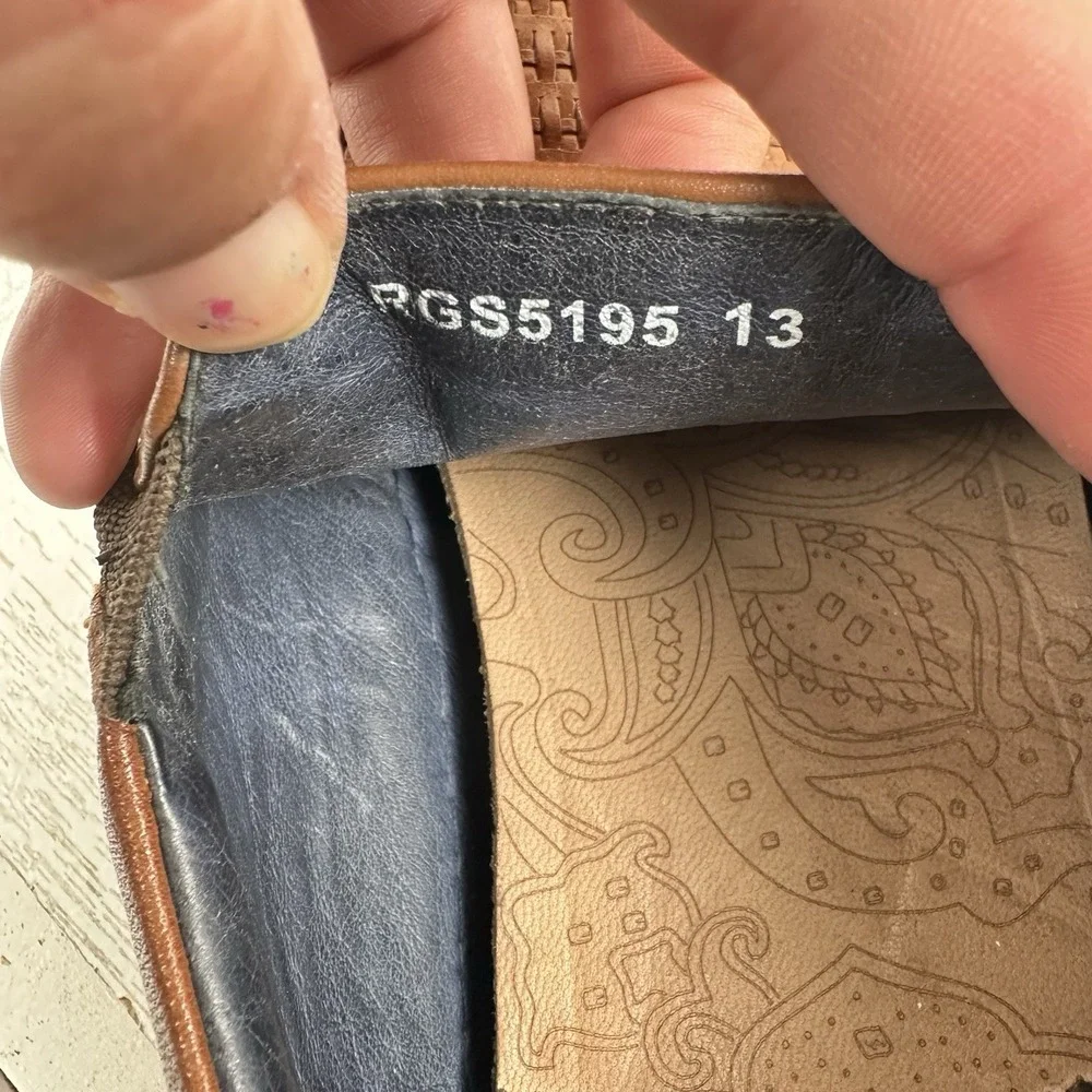 Robert Graham Dion Shoes Brown Men's 13‎ RGS5195 Woven Leather Lifestyle Sneaker